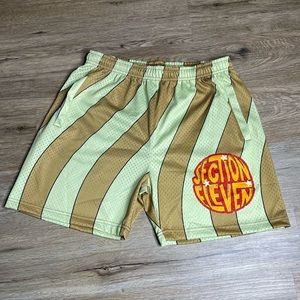 Above the knee Mesh shorts.